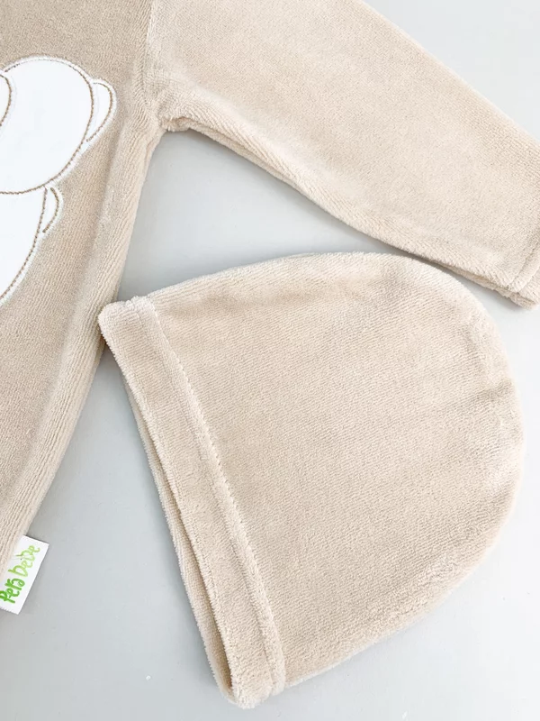 Salopeta maro pufoasa baiat cu ursulet picture - 4