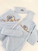 Set pufos baie baiat - albastru cu ursulet picture - 4