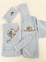 Set pufos baie baiat - albastru cu ursulet picture - 1