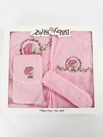 Set pufos baie fetita - roz cu ursulet picture - 2