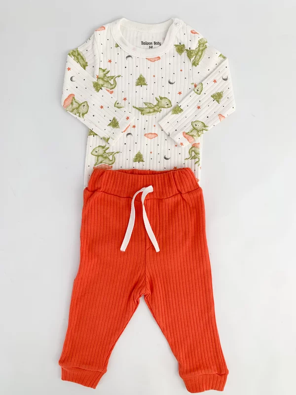 Set salopeta cu dinozauri - 3 piese picture - 3