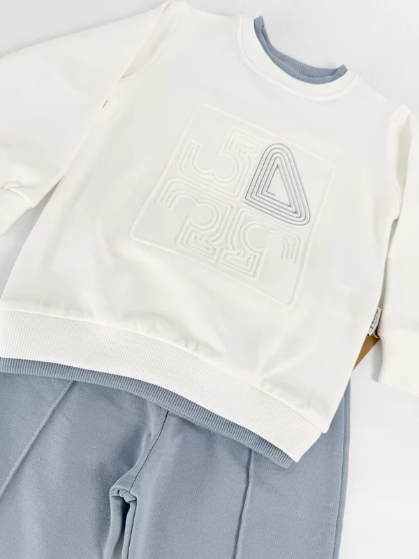 Trening baiat albastru cu alb picture - 2