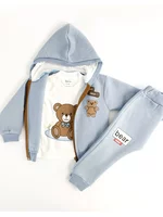 Trening copii 3 piese - albastru cu ursuleti picture - 1