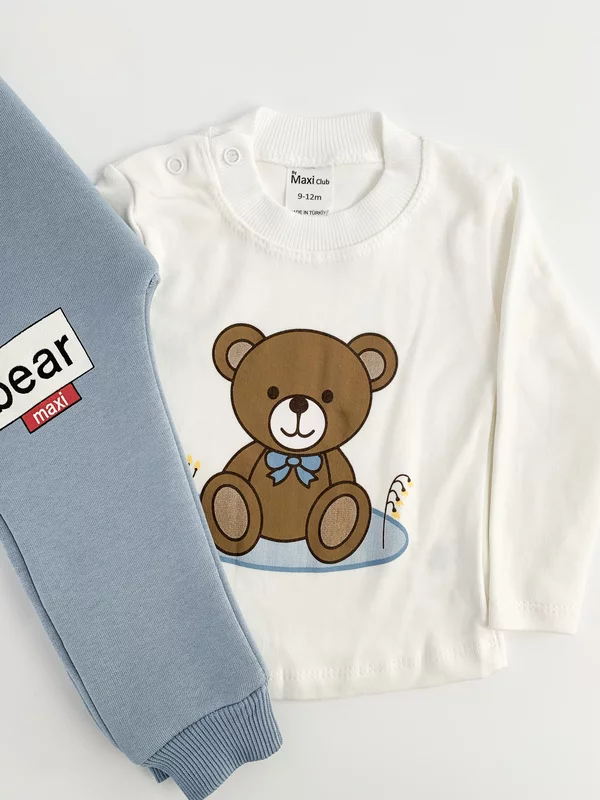 Trening copii 3 piese - albastru cu ursuleti picture - 3