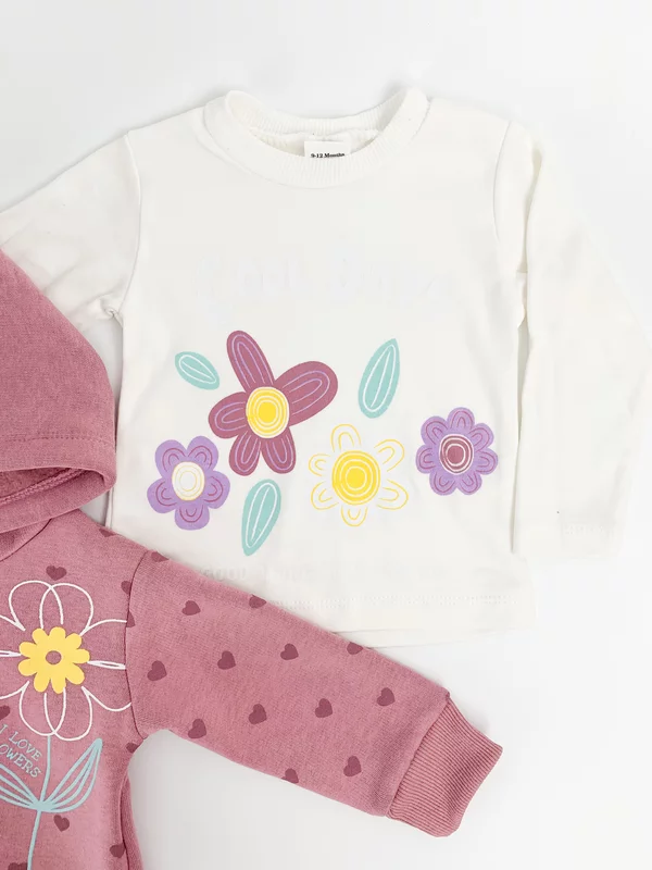 Trening Ecaterina fete 3 piese - roz cu gri picture - 4