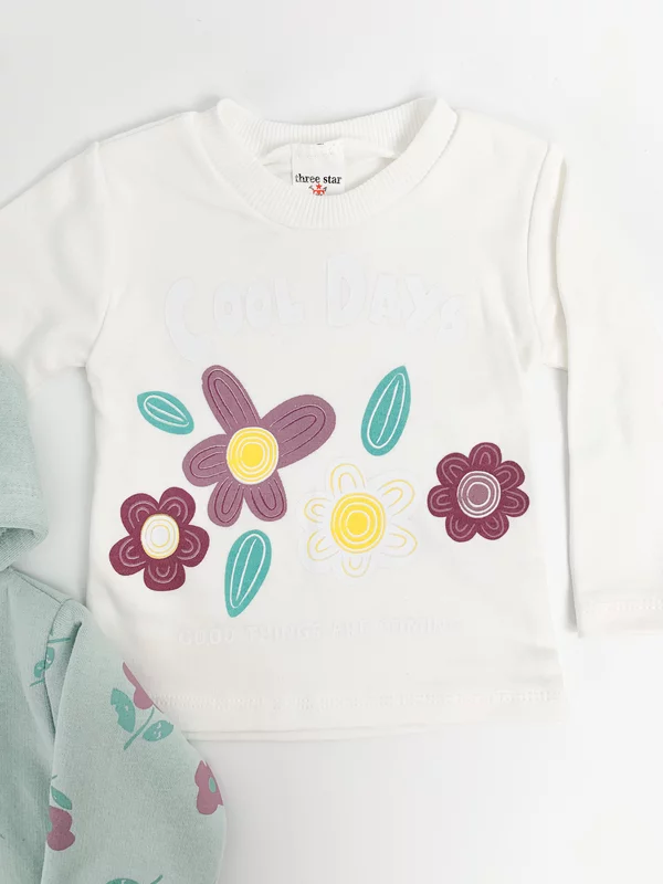 Trening Ecaterina fete 3 piese - verde cu roz picture - 3