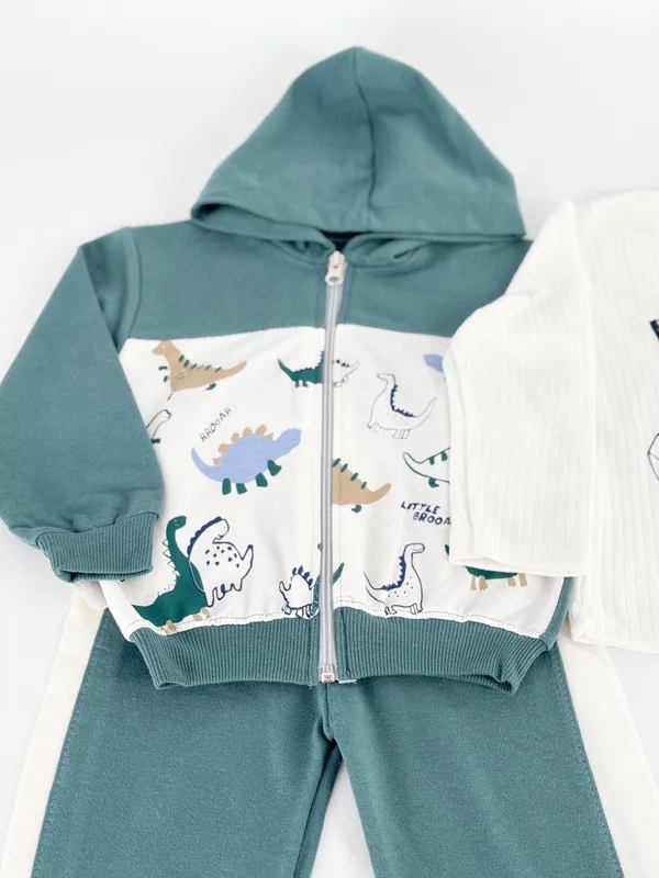 Trening verde baiat cu dinozauri picture - 2