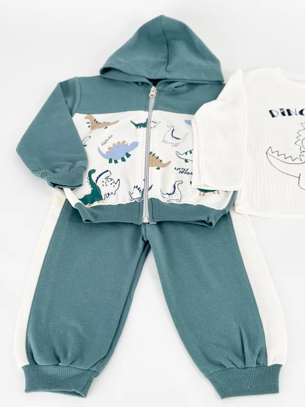 Trening verde baiat cu dinozauri picture - 4