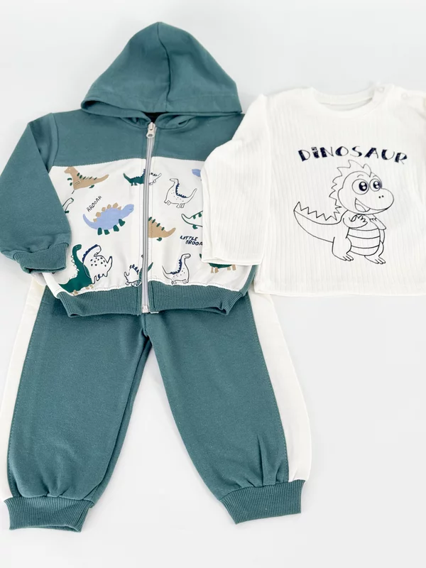 Trening verde baiat cu dinozauri picture - 6