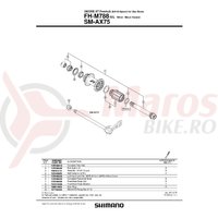 Ax butuc Shimano FH-M788 complet