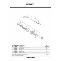 Ax butuc Unitate Shimano HB-9000