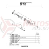 Ax complet pentru butuc Shimano FH-M815