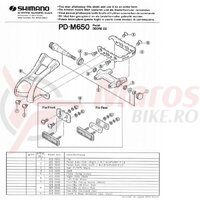 Ax pedala Shimano PD-M650 dreapta b.c.9/16