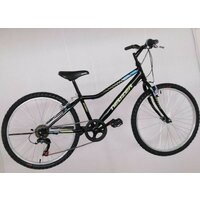 Bicicleta copii Neuzer Bobby Basic Revo, 24', 6V - Negru/verde-Albastru