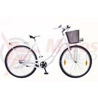 Bicicleta DAMA CLASSIC 1s. - 28'' - Alb/Roz-Albastru
