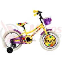 Bicicleta DHS 1602 Kids galbena 2019