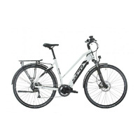 Bicicleta electrica Sprint E-Trekking Faster Plus Lady 28 Alb Lucios