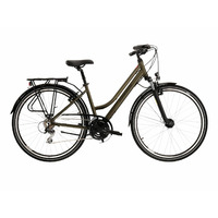 Bicicleta Kross TRANS 3.0 D, Roti 28 Inch, Marimea S (15 Inch), Khaki Black