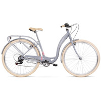 Bicicleta Le Grand Lille 2 D, Roti de 28 Inch, Marimea M (17 Inch), Culoare Gri Roz