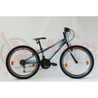 Bicicleta Sprint Casper 24 2021 furca rigida, negru mat/albastru - 280 mm
