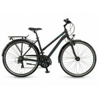 Bicicleta Winora Domingo 21 Trekking Bike for Women - Black/Blue Matt