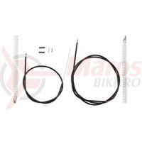 Cablu/Camasa pt .frana Shimano road BC-1051 fata & spate cabluri 1250/1400mm camasa neagra 670/800mm