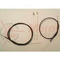 Cablu si camasa de frana Shimano racing fata & spate 670x800/1250x1400mm. negru