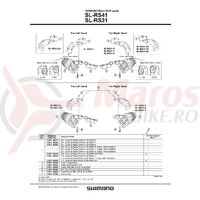 Capac dreapta & suruburi de fixare pentru SL-RS41-6A/7A/8A Shimano