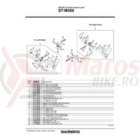 Capac maneta release Shimano ST-M580 & suruburi