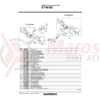 Capac maneta release Shimano ST-M760 dreapta & suruburi