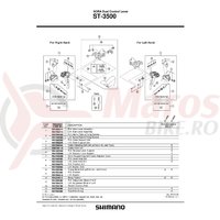 Capac maneta Shimano ST-3500 dreapta & suruburi de fixare