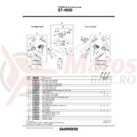 Capac maneta Shimano ST-4600 stanga & suruburi de fixare