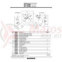 Capac maneta Shimano ST-5700 dreata & suruburi de fixare