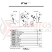Capac maneta Shimano ST-6800 stanga & suruburi