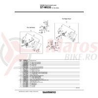 Capac superior Shimano ST-M535 stanga & suruburi
