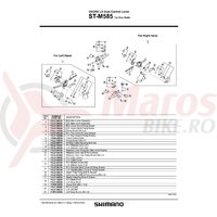 Capac superior Shimano ST-M585 dreapta & suruburi