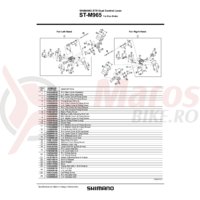Capac superior Shimano ST-M965 stanga & surub