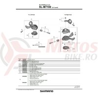 Carcasa Shimano pentru SL-M7100-11R r.h. & suruburi fixare