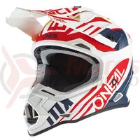 Casca ciclism O'Neal 2SRS Spyde 2.0 white/blue/red