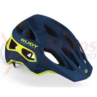 Casca Rudy Project Protera blue camo/yellow fluo