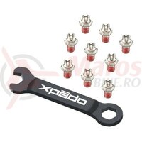 Cuie schimbabile Xpedo Twin XRKV9, 50 buc plus cheie (compatibile pedale Xpedo) AM