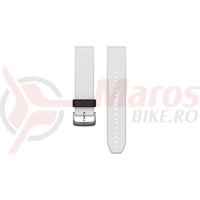 Curea Garmin Quickfit 22 silicon alb