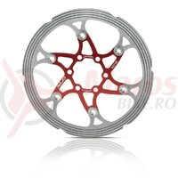 Disc frana XLC BR-X59 160/1.8mm,red/silver,CNC frict.ring 123g