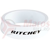 Distantier Ritchey 10mm 1-1/8 alb 10 buc