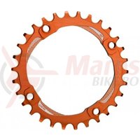Foaie angrenaj Funn Solo alu 7075 34T BCD 104mm portocalie