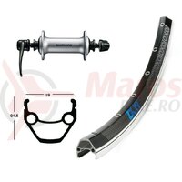 Roata fata 26x1.75, Acera T3000 silver, QR, Exal ZX 19 ,36H