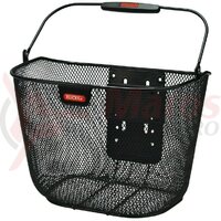 Cos bicicleta fata Klickfix Uni Plus black close-meshed, ajustabil