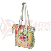 Geanta Basil Bloom, 15-20 l, 30X15X38 cm, galbena cu imprimeu floral