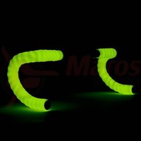 Ghidolina Supacaz Suave Tape - Midnite Glow (glow in the dark) w/ capace verde neon