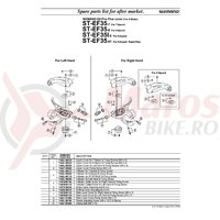 Indicator Shimano ST-EF35 dreapta 7v & suruburi